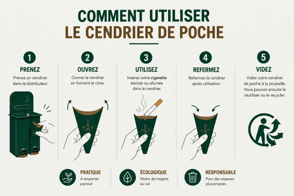 Comment utiliser le cendrier de poche